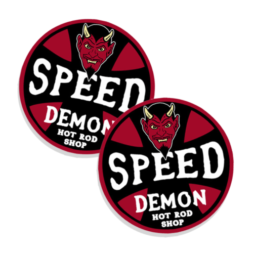 Speed Demon Hot Rod Shop Vinyl Stickers