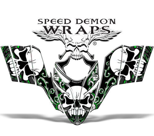 RMK Dragon Wrap Snowmobile Sled Graphics Green Skullen